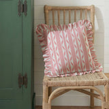 Ikat Stripe Ruffled Pillow