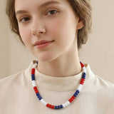 Chunky Resin Disc Beaded Necklace