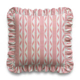 Ikat Stripe Ruffled Pillow