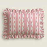 Ikat Stripe Ruffled Pillow