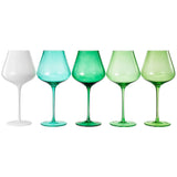 Beaches of the Thai Islands Wine Glasses S/5