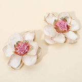 Bold Enamel Flower Earrings