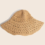 Intricate Straw Bucket Hat