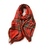 Classic Plaid Fringe Scarf