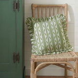 Ikat Stripe Ruffled Pillow