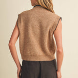 Scallop-Trim Knit Vest