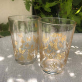 Set of 6 Tea Glasses Gold Little Butterflies
