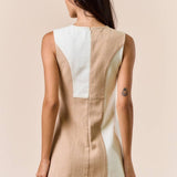 ColorBlock Denim  Dress