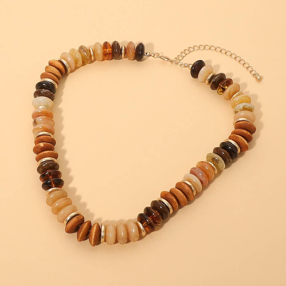 Boho Big Natural Stone Necklace