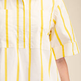 Yellow Stripe Collar Dress