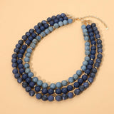Triple Strand Beaded Necklace