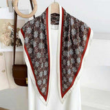 Abstract Pattern Printed Silk Scarf