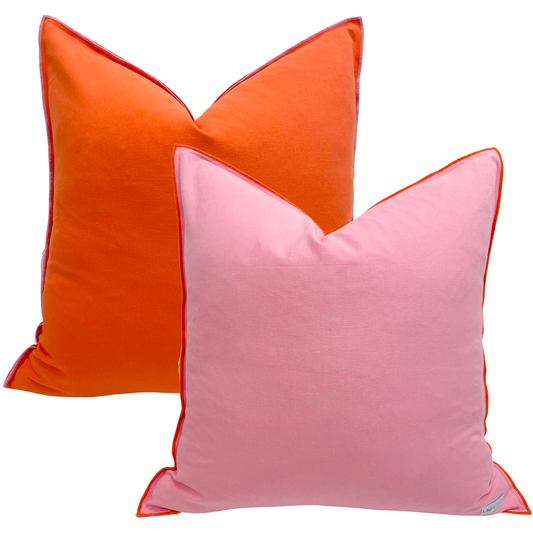 Pink/Orange Two-Toned  Pillow