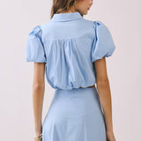 Lt Blue Bubble Sleeve Set
