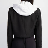 CROP BLAZER W HOODIE