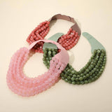 Marbled Faceted Magnetic Necklace
