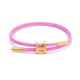 Adjustable Titanium Steel H Buckle Bracelet