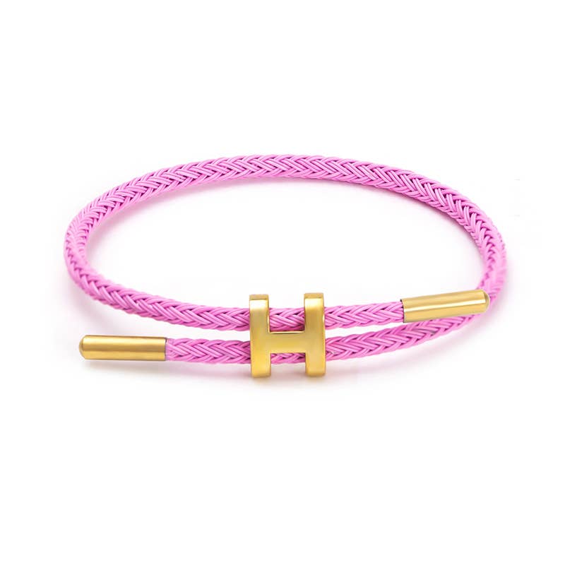Adjustable Titanium Steel H Buckle Bracelet
