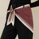 Polka Dot Pattern Silk Scarf