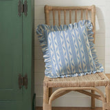 Ikat Stripe Ruffled Pillow