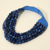 Marbled Faceted Magnetic Necklace