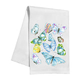 Handpainted Blue Butterflies Kitchen Towel