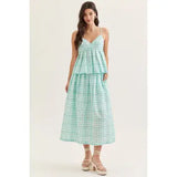 Gingham Midi Skirt Set