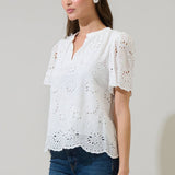 Shirin Eyelet Top