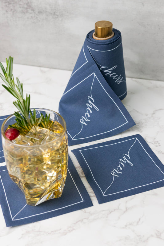 Mystic Blue Cocktail Napkin Roll