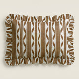 Ikat Stripe Ruffled Pillow