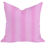 Riviera Stripes Pillow in Blush and True Pink