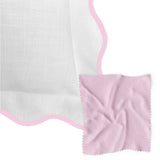 Scalloped Sham, Pink / White