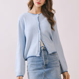 Scalloped Trim Cardigan