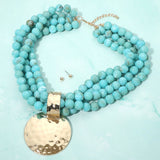 Hammered Disc Necklace