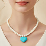 Resin Heart Charm Necklace