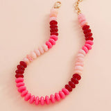 Ombre Oval Disk Beaded Necklace