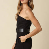 Louise Strapless Belted Romper