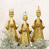 Set/3 14" Wisemen Gold Leafed