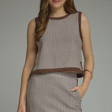 Brown Gingham Set