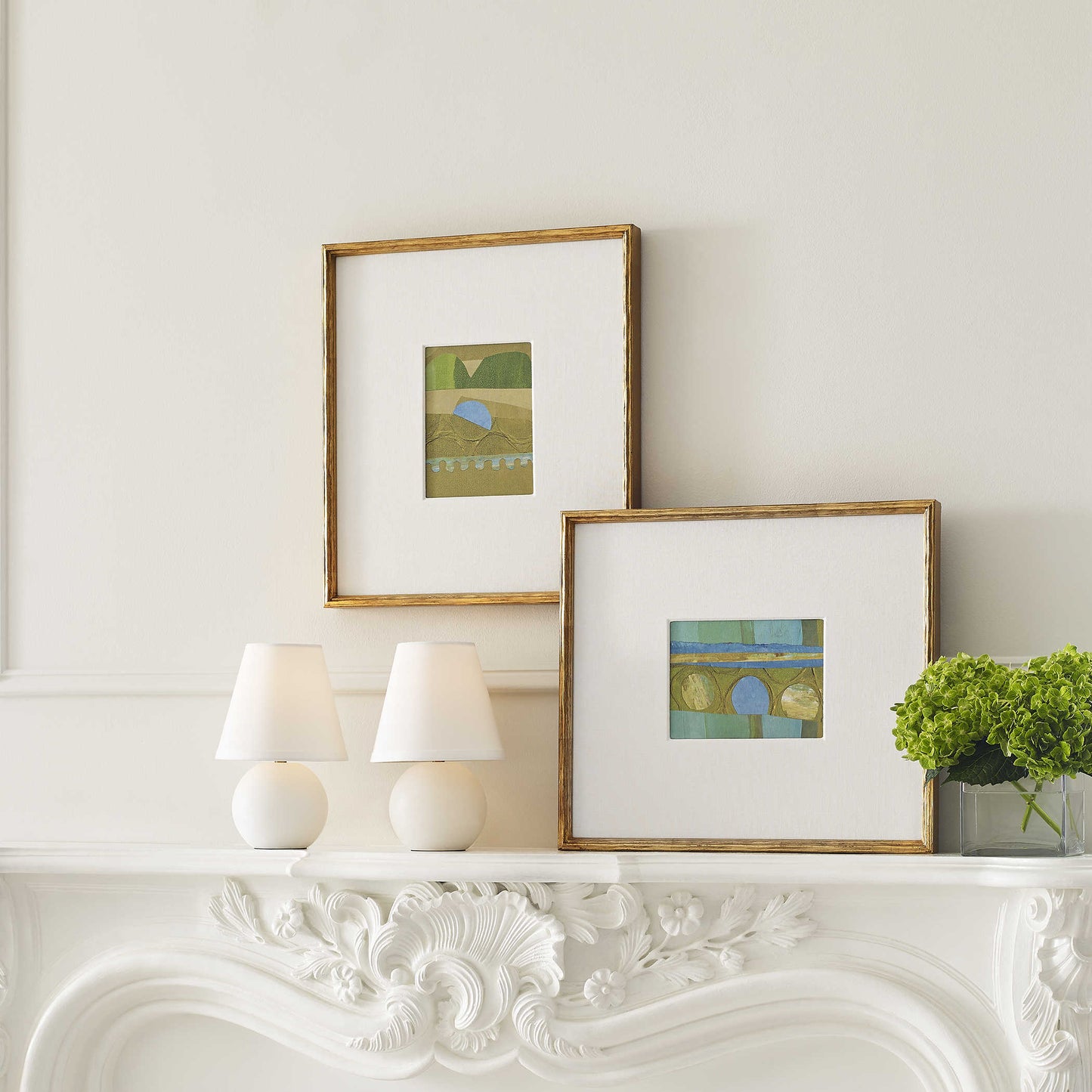 PETITE BIJOUX FRAMED CANVASES - LIME, S/2