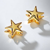 KATE 14K GOLD DIPPED STAR SHAPED EARRINGS