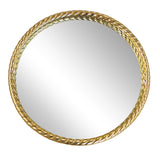 Gold Metal Rope Mirror 28"