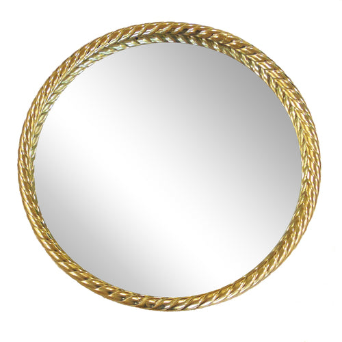 Gold Metal Rope Mirror 28"