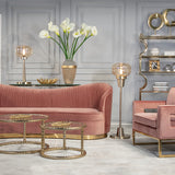S/2 Rope Gold Side Tables