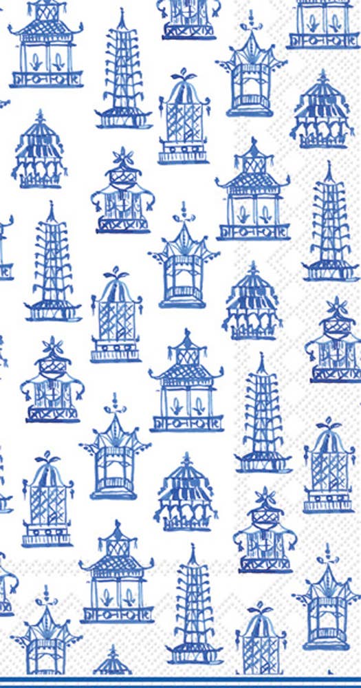 Paper Guest Towels 16 count Blue Pagoda Guest Towels
