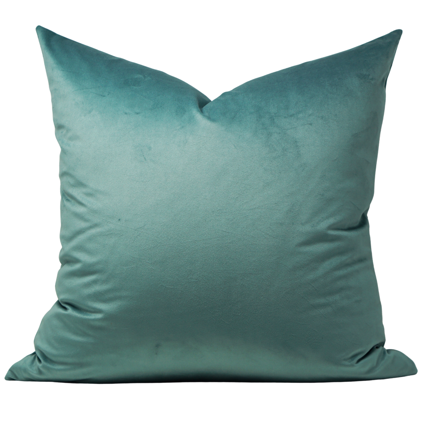 Lush Velvet Pillow: Tranquil Blue