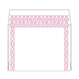 Handpainted Pink Chainlink Border med Social Set