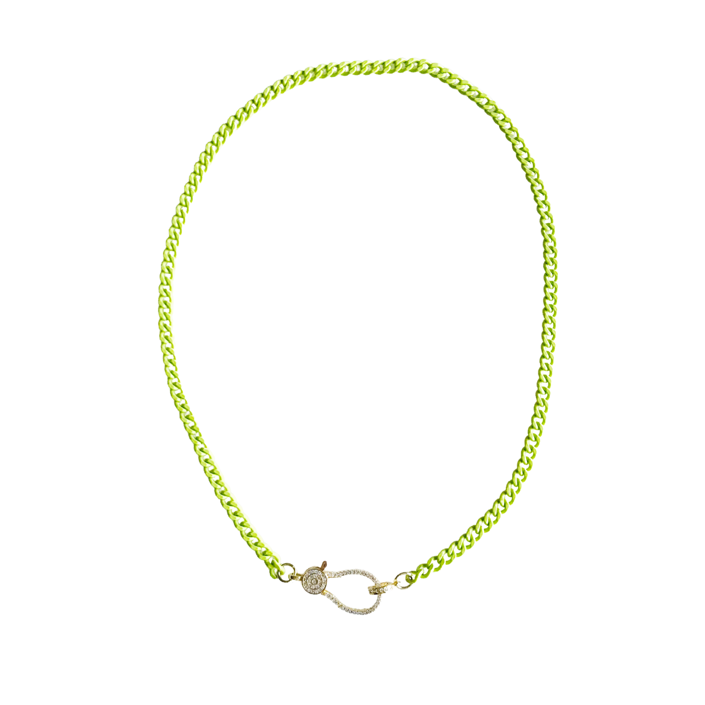 Lime Candy Curb Chain Necklace