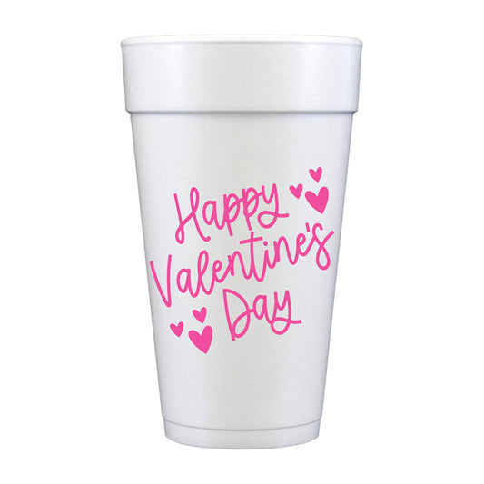 Happy Valentine's Day Foam Cups