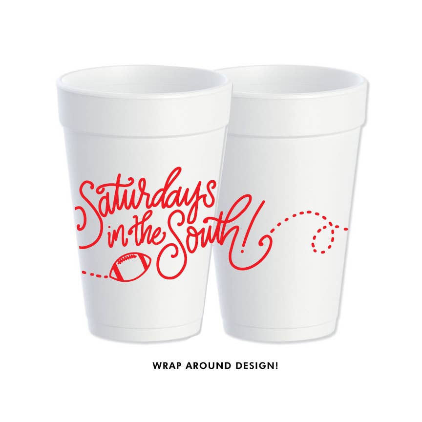 Saturdays in the South Cups S/10-Red